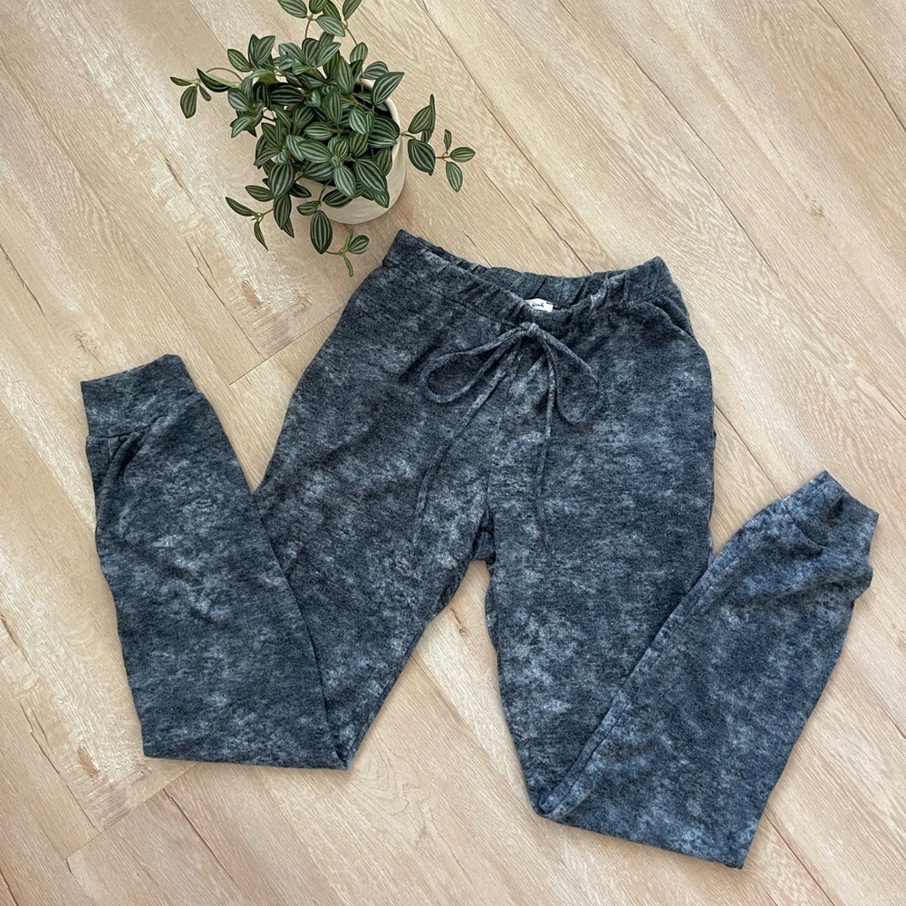 White Birch Acid Wash Navy Jogger